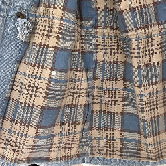 Vintage Denim & Co Jeanswear Jean Jacket Field Chore Drawstring Waist M 90s Read - Picture 10 of 15